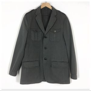 Murano Collezione Men's Gray Utility Jacket Size Large